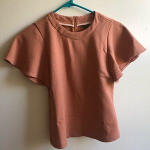 Zara Ruffle Short Sleeve Top